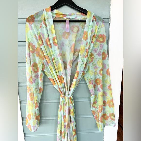 Savage x Fenty Free Spirit Floral Mesh Full-Length Robe Flower Power date M/L - Picture 3 of 8